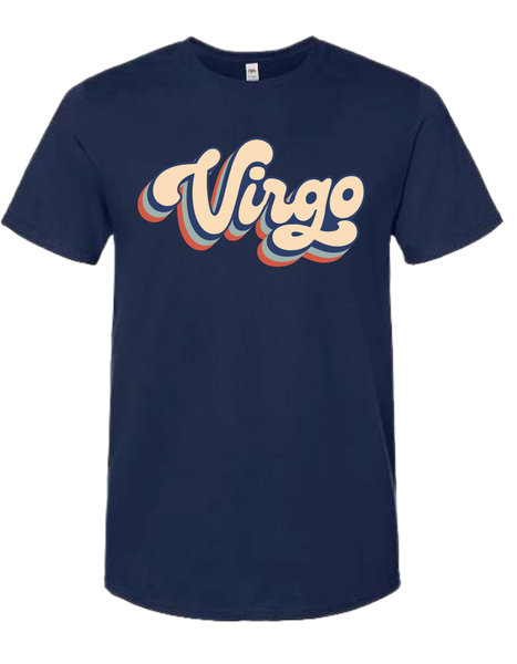 Virgo Navy Unisex T-Shirt