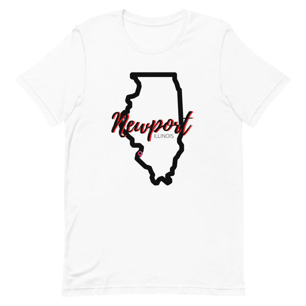 Newport Illinois Map Short-Sleeve Unisex T-Shirt
